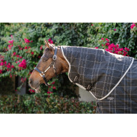 Couvre-cou d'écurie Horseware Rhino 100g Noir / gris titane / bleu classique