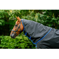 Couvre-cou Horseware Amigo Ripstop 900D Turnout Hood 150g Noir / bleu classique