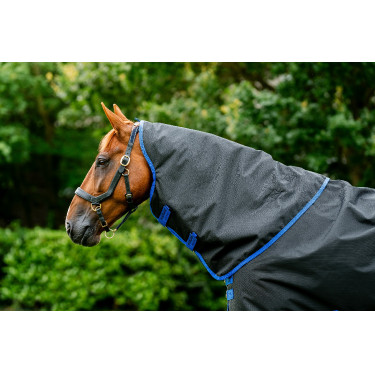 Couvre-cou Horseware Amigo Ripstop 900D Turnout Hood 150g Noir / bleu classique