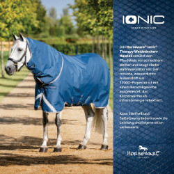 Couvre-cou Horseware Ionic Therapy Turnout 0g Bleu imperial / argent / marine