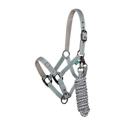 Licol et longe Horseware Newmarket Charbon de bois witney Gris Licol et longe Horseware Newmarket Charbon de bois witney Gris