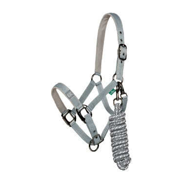 Licol et longe Horseware Newmarket Charbon de bois witney Gris Licol et longe Horseware Newmarket Charbon de bois witney Gris