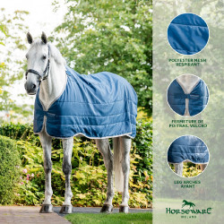 Liner Horseware Ionic Therapy 50g Bleu imperial / argent / marine Liner Horseware Ionic Therapy 50g Bleu imperial / argent / marine