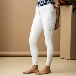 Pantalon Horseware AA Aria patch genoux taille mi haute Blanc