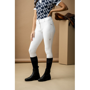 Pantalon Horseware AA Aria patch genoux taille mi haute Blanc Pantalon Horseware AA Aria patch genoux taille mi haute Blanc