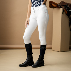 Pantalon Horseware AA Aria patch genoux taille mi haute Blanc