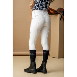 Pantalon Horseware AA Aria patch genoux taille mi haute Blanc