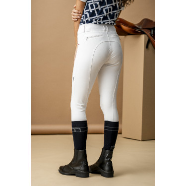 Pantalon Horseware AA Aria patch genoux taille mi haute Blanc Pantalon Horseware AA Aria patch genoux taille mi haute Blanc