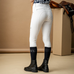 Pantalon Horseware AA Aria patch genoux taille mi haute Blanc