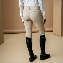 Pantalon Horseware AA Aria patch genoux taille mi haute Beige Pantalon Horseware AA Aria patch genoux taille mi haute Beige