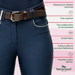 Pantalon Horseware Newmarket taille haute full seat Marine / marine Bleu