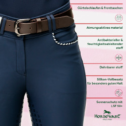 Pantalon Horseware Newmarket taille haute full seat Marine / marine Bleu