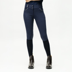 Pantalon Horseware Newmarket taille mi haute grip genoux Marine / marine Bleu