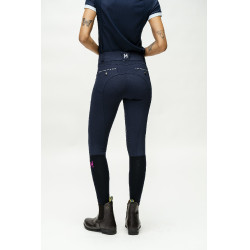 Pantalon Horseware Newmarket taille mi haute grip genoux Marine / marine Bleu