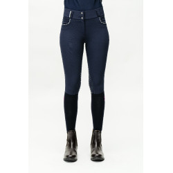Pantalon Horseware Newmarket taille mi haute grip genoux Marine / marine Bleu