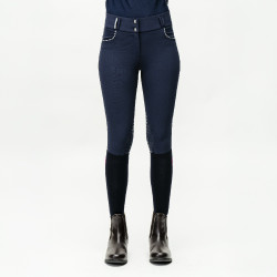 Pantalon Horseware Newmarket taille mi haute grip genoux Marine / marine Bleu