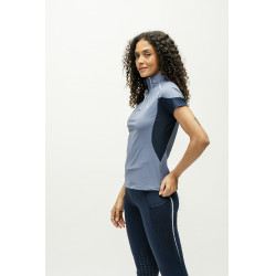 Polo 1/4 zip Horseware Stamina manches courtes Bleu Polo 1/4 zip Horseware Stamina manches courtes Bleu