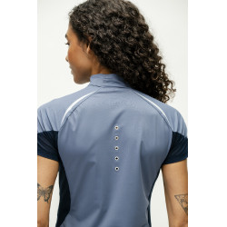 Polo 1/4 zip Horseware Stamina manches courtes Bleu Polo 1/4 zip Horseware Stamina manches courtes Bleu