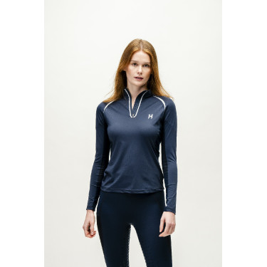 Polo 1/4 zip Horseware Stamina manches longues Polo 1/4 zip Horseware Stamina manches longues