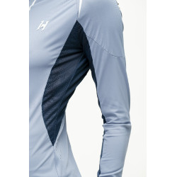 Polo 1/4 zip Horseware Stamina manches longues Bleu Polo 1/4 zip Horseware Stamina manches longues Bleu