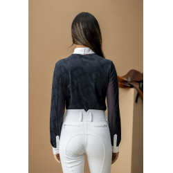 Polo de concours Horseware AA Alcina manches longues Charbon de bois Gris Polo de concours Horseware AA Alcina manches longues Charbon de bois Gris