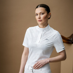 Polo de concours Horseware AA Elena manches courtes Blanc Polo de concours Horseware AA Elena manches courtes Blanc