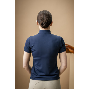 Polo Horseware AA Tech Quarter Gia Marine Bleu marine