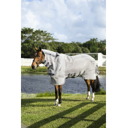 Chemise anti-mouches Horseware Rambo Protector Integrated Argent / marine Chemise anti-mouches Horseware Rambo Protector Integrated Argent / marine