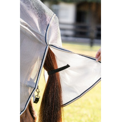 Chemise anti-mouches Horseware Rambo Protector Integrated Argent / marine Chemise anti-mouches Horseware Rambo Protector Integrated Argent / marine