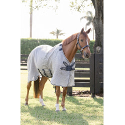 Chemise anti-mouches Horseware Rambo Protector Fieldsafe Argent / marine Chemise anti-mouches Horseware Rambo Protector Fieldsafe Argent / marine
