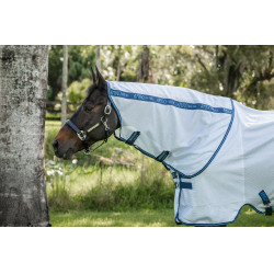 Chemise anti-mouches Horseware Amigo Bug Rug XL Plus Bleu azure / marine / bleu électrique Chemise anti-mouches Horseware Amigo Bug Rug XL Plus Bleu azure / marine / bleu électrique