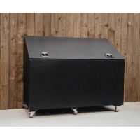 Bac à aliments en aluminium Grooming Deluxe by Kentucky sur roues Noir Bac à aliments en aluminium Grooming Deluxe by Kentucky sur roues Noir