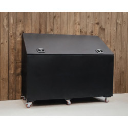 Bac à aliments en aluminium Grooming Deluxe by Kentucky sur roues Noir