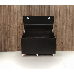 Bac à aliments en aluminium Grooming Deluxe by Kentucky sur roues Noir