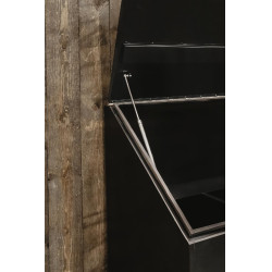 Bac à aliments en aluminium Grooming Deluxe by Kentucky sur roues Noir