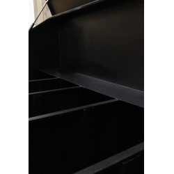 Bac à aliments en aluminium Grooming Deluxe by Kentucky sur roues Noir