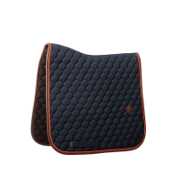 Tapis de selle Kentucky Onion quilt Leather Neon Marine