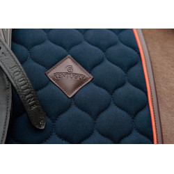 Tapis de selle Kentucky Onion quilt Leather Neon Marine Bleu marine