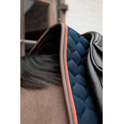 Tapis de selle Kentucky Onion quilt Leather Neon Marine Bleu marine