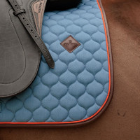 Tapis de selle Kentucky Onion quilt Leather Neon Bleu