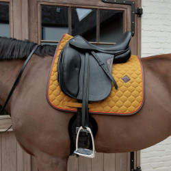 Tapis de selle Kentucky Onion quilt Leather Neon Khaki Kaki