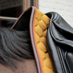 Tapis de selle Kentucky Onion quilt Leather Neon Khaki Kaki