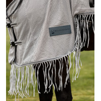 Couvre-reins anti-mouches Waldhausen Protect franges Gris argent / gris Couvre-reins anti-mouches Waldhausen Protect franges Gris argent / gris