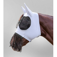 Masque anti-mouches Waldhausen Puck franges nasales Gris argent Masque anti-mouches Waldhausen Puck franges nasales Gris argent