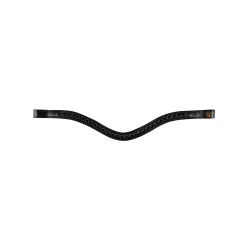 Bridon verni Waldhausen S-Line Blackshine muserolle combinée pull back Noir