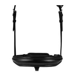 Bridon verni Waldhausen S-Line Blackshine muserolle combinée pull back Noir