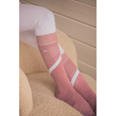 Chaussettes d'équitation Pénélope Fun Rose / blanc Chaussettes d'équitation Pénélope Fun Rose / blanc