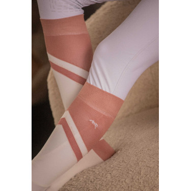 Chaussettes d'équitation Pénélope Fun Rose / blanc Chaussettes d'équitation Pénélope Fun Rose / blanc