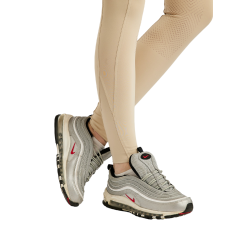 Legging Montar MoZuna Refined Pintucks et gun metal crystals full grip femme Gris clair