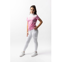 Polo de concours Horze Kaya enfant strass Rose begonia Polo de concours Horze Kaya enfant strass Rose begonia